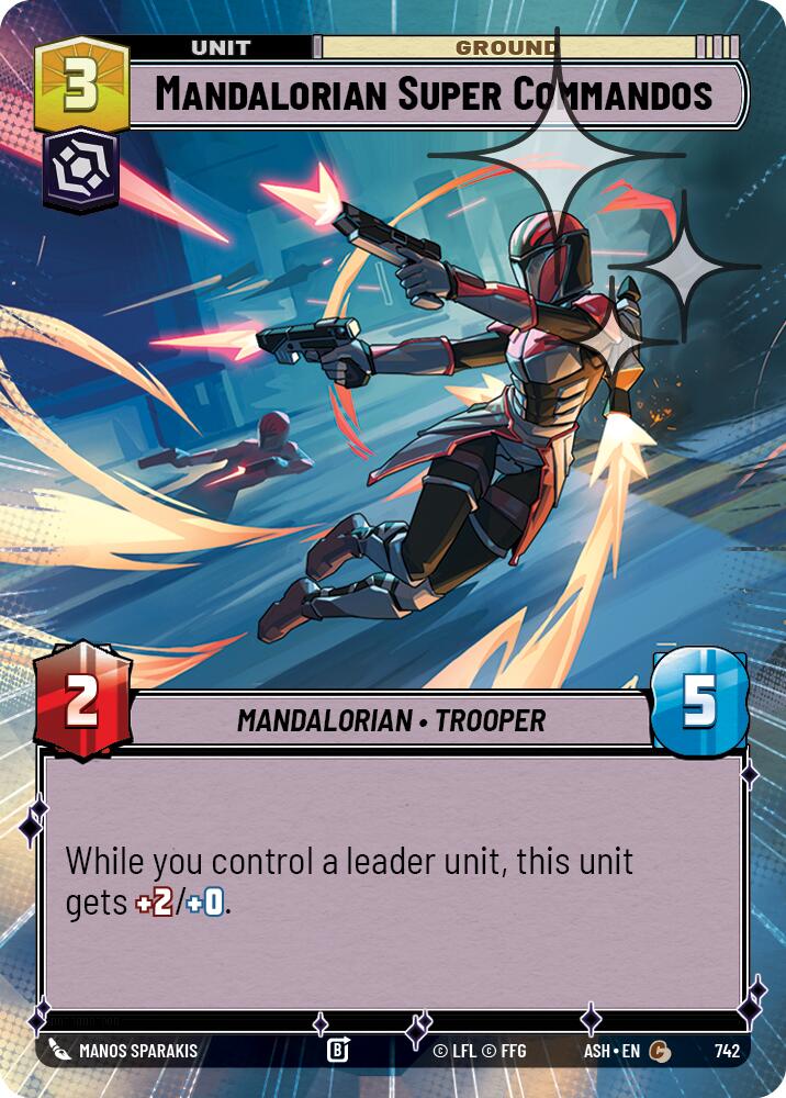 Mandalorian Super Commandos (742) (Hyperspace Foil) (742) [Ashes of the Empire] | Cards and Coasters CA