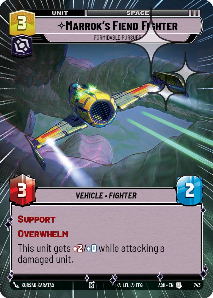 Marrok's Fiend Fighter - Formidable Pursuer (743) (Hyperspace Foil) (743) [Ashes of the Empire] | Cards and Coasters CA