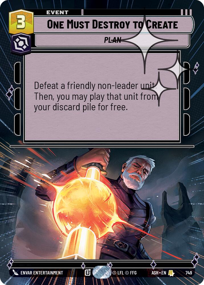 One Must Destroy to Create (749) (Hyperspace Foil) (749) [Ashes of the Empire] | Cards and Coasters CA