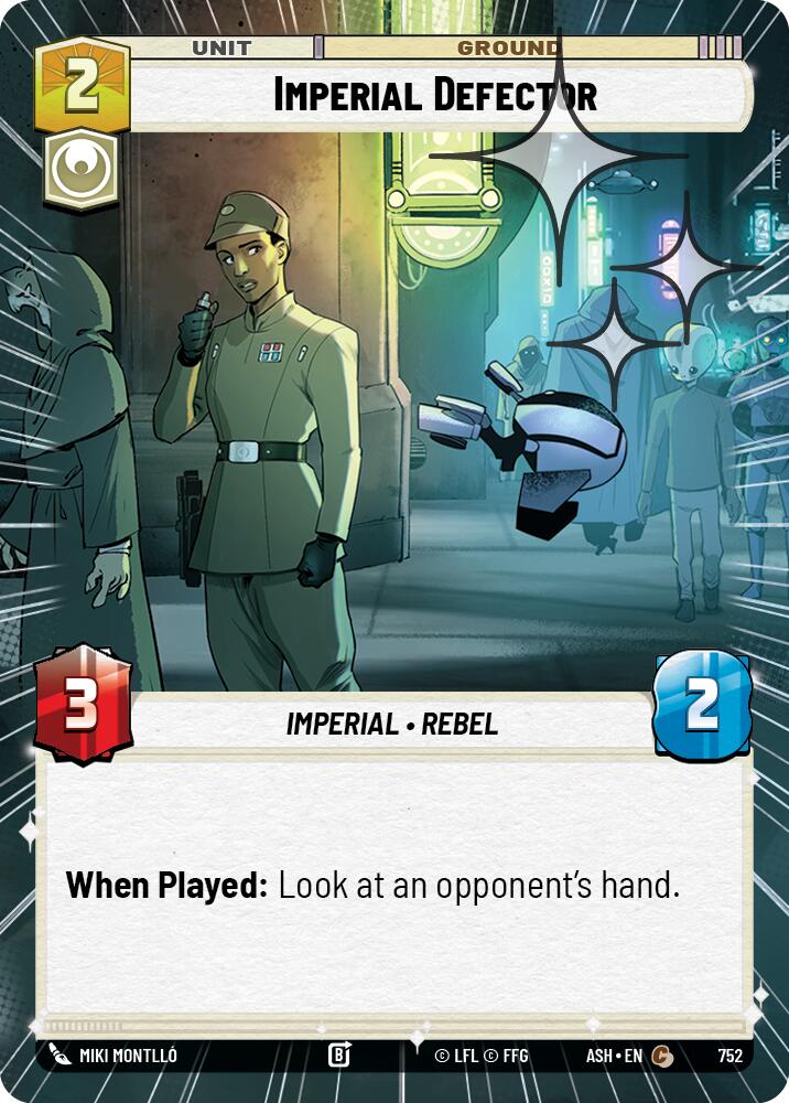 Imperial Defector (752) (Hyperspace Foil) (752) [Ashes of the Empire] | Cards and Coasters CA