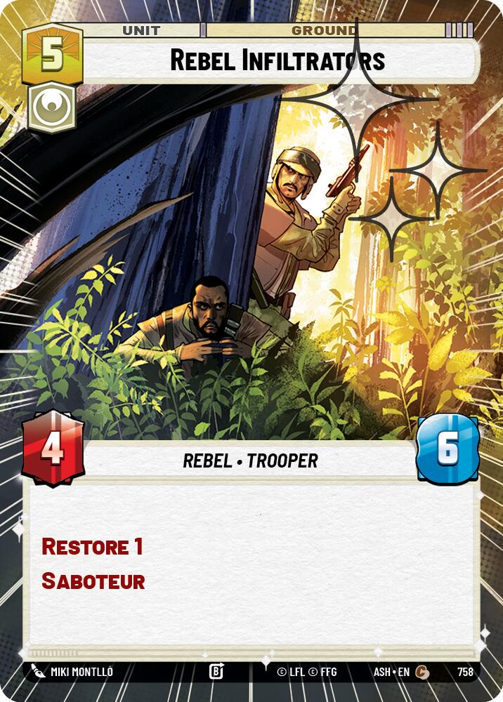 Rebel Infiltrators (758) (Hyperspace Foil) (758) [Ashes of the Empire] | Cards and Coasters CA