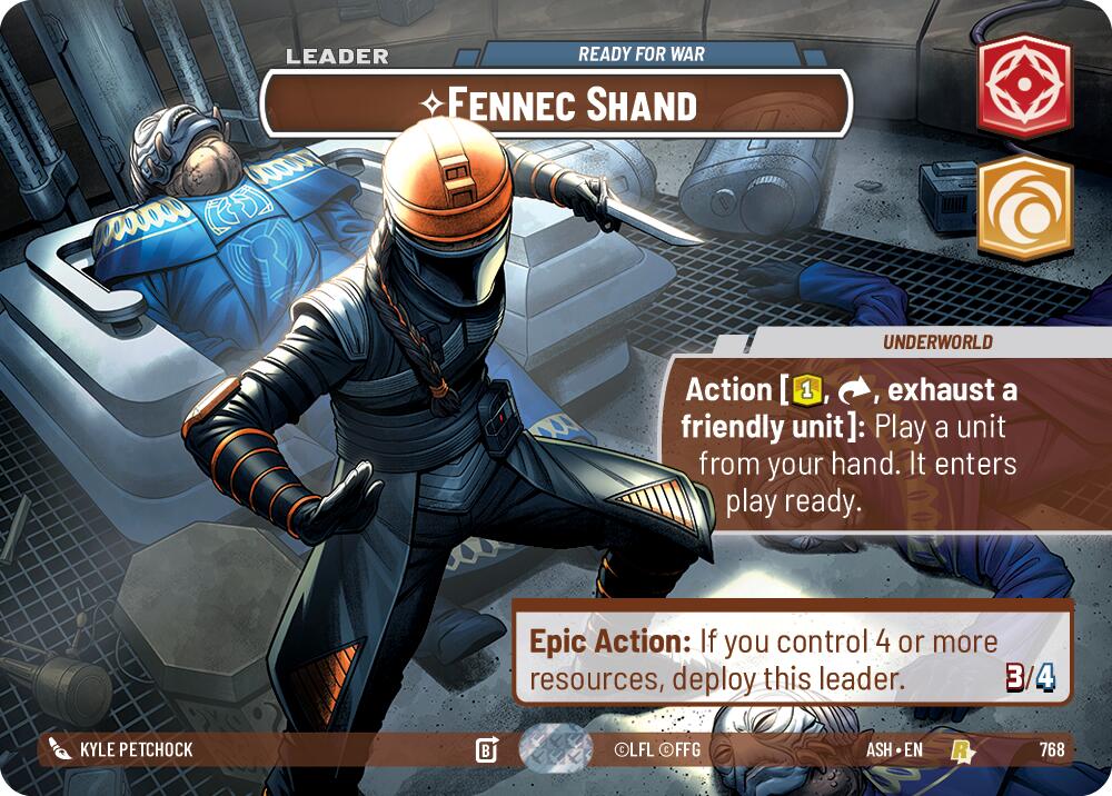 Fennec Shand - Ready for War (768) (Showcase) (768) [Ashes of the Empire] | Cards and Coasters CA