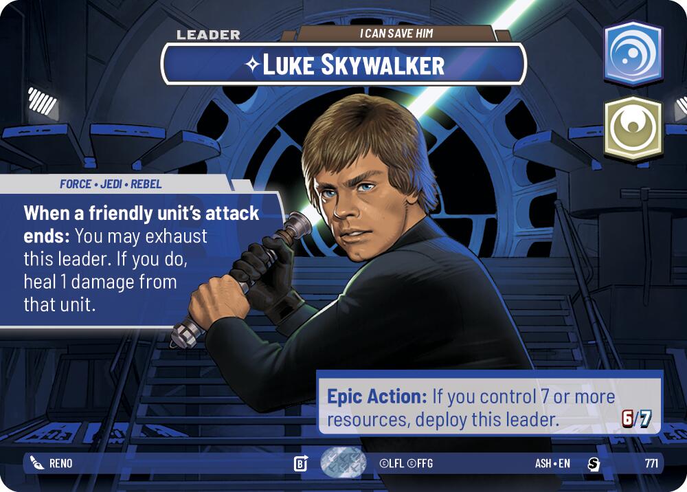 Luke Skywalker - I Can Save Him (771) (Showcase) (771) [Ashes of the Empire] | Cards and Coasters CA