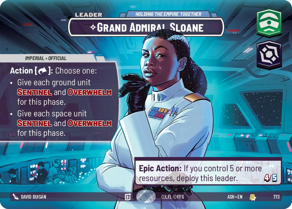 Grand Admiral Sloane - Holding the Empire Together (773) (Showcase) (773) [Ashes of the Empire] | Cards and Coasters CA