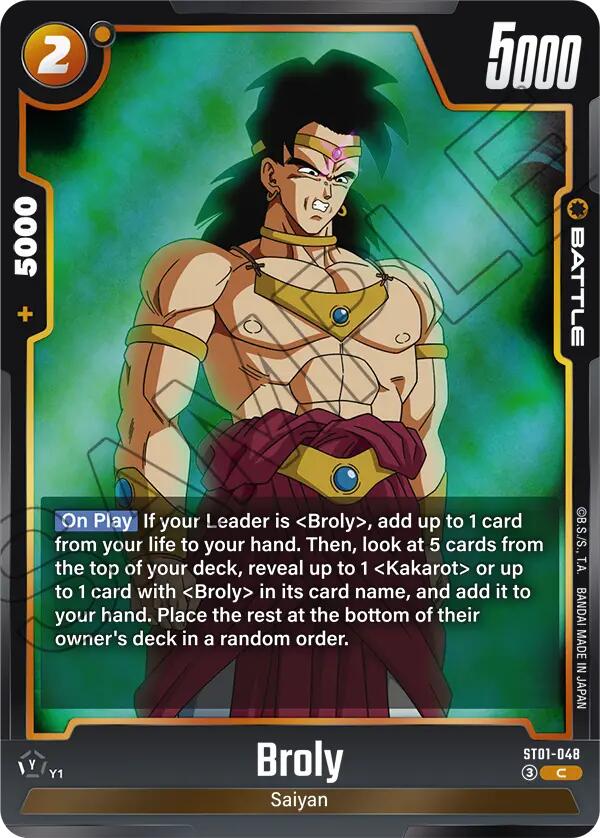 Broly (ST01-048) [Story Booster 01] | Cards and Coasters CA