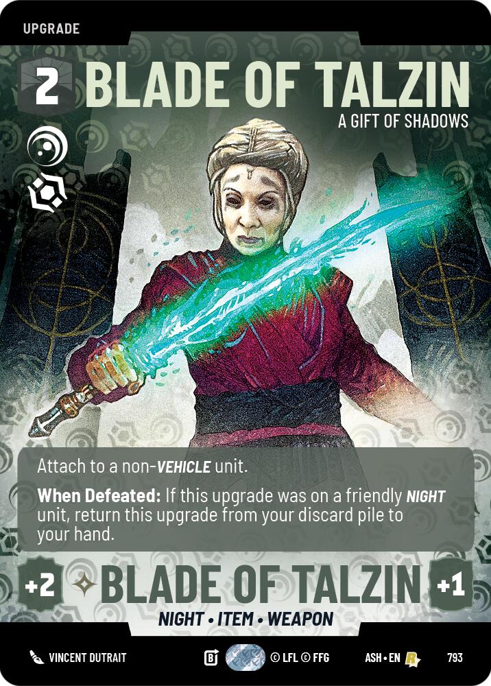 Blade of Talzin - A Gift of Shadows (793) (Prestige) (793) [Ashes of the Empire] | Cards and Coasters CA