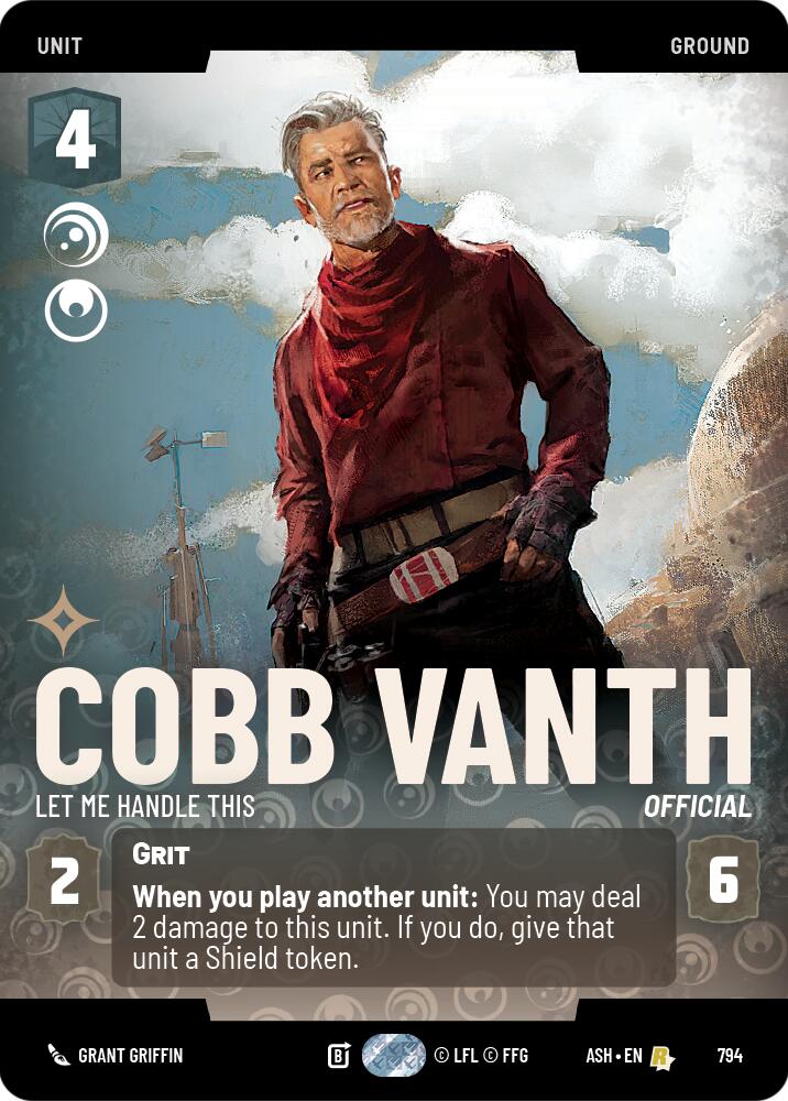 Cobb Vanth - Let Me Handle This (794) (Prestige) (794) [Ashes of the Empire] | Cards and Coasters CA