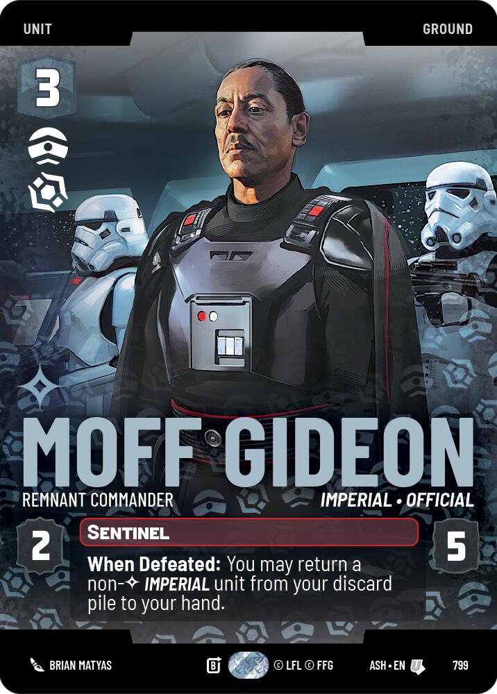 Moff Gideon - Remnant Commander (799) (Prestige) (799) [Ashes of the Empire] | Cards and Coasters CA