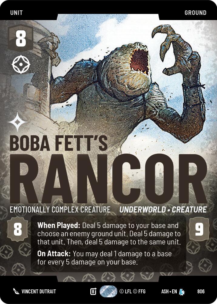 Boba Fett's Rancor - Emotionally Complex Creature (806) (Prestige) (806) [Ashes of the Empire] | Cards and Coasters CA