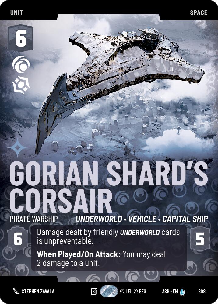 Gorian Shard's Corsair - Pirate Warship (808) (Prestige) (808) [Ashes of the Empire] | Cards and Coasters CA