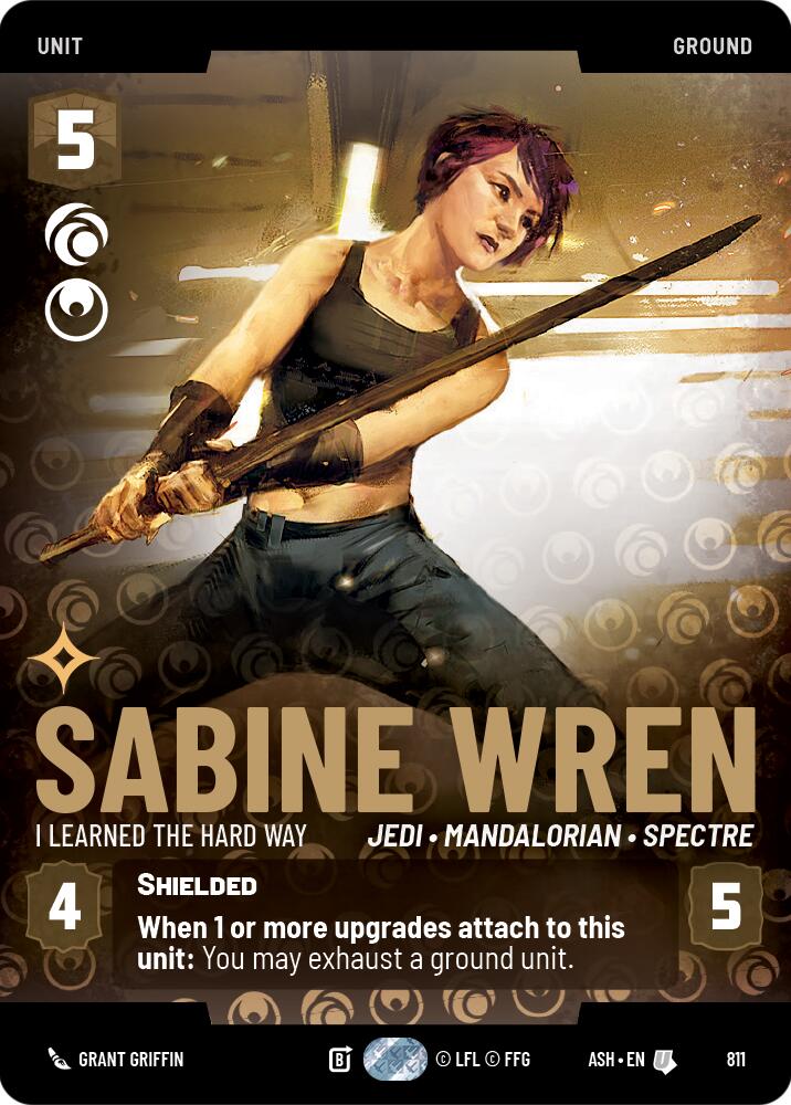 Sabine Wren - I Learned the Hard Way (811) (Prestige) (811) [Ashes of the Empire] | Cards and Coasters CA