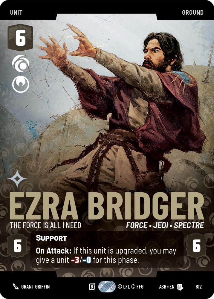 Ezra Bridger - The Force is All I Need (812) (Prestige) (812) [Ashes of the Empire] | Cards and Coasters CA