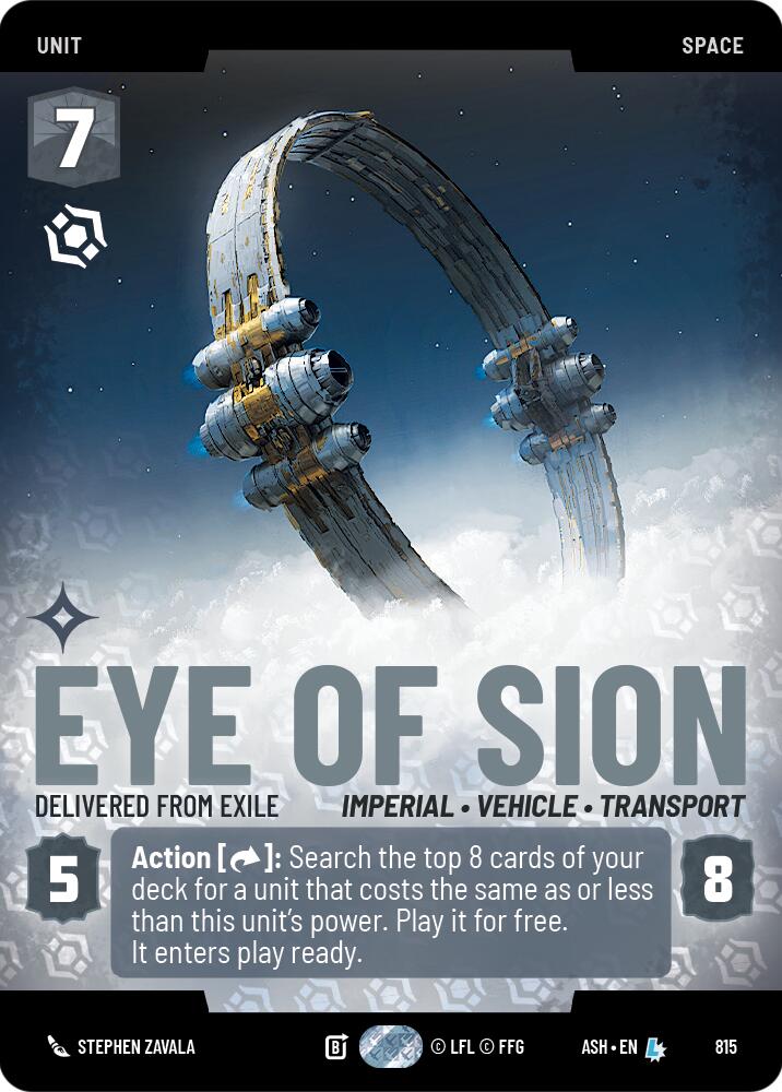Eye of Sion - Delivered from Exile (815) (Prestige) (815) [Ashes of the Empire] | Cards and Coasters CA