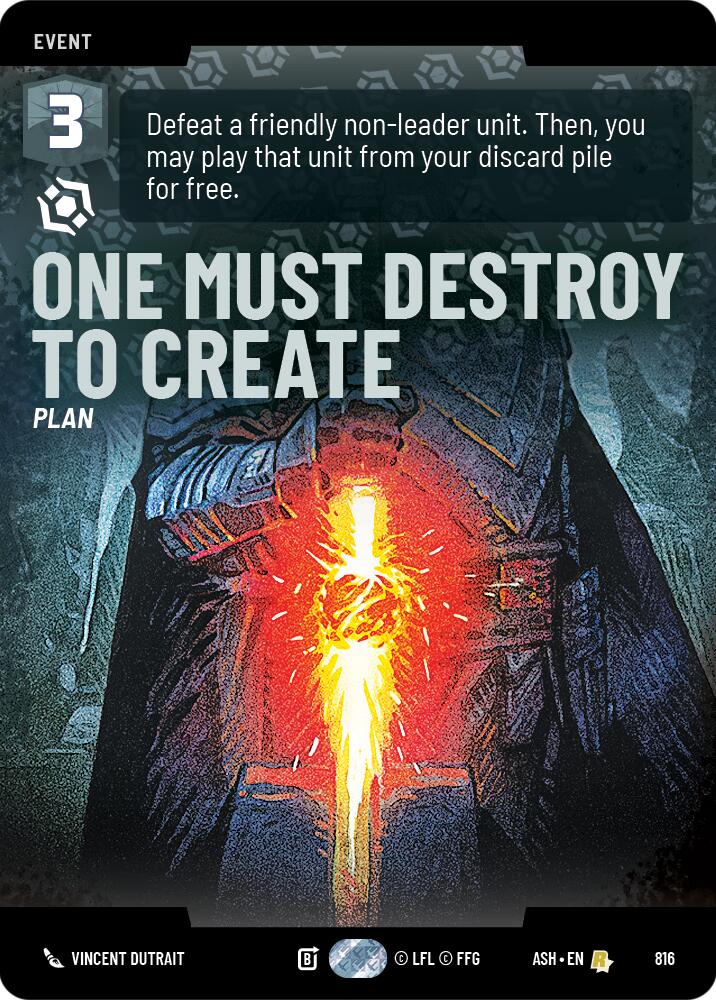 One Must Destroy to Create (816) (Prestige) (816) [Ashes of the Empire] | Cards and Coasters CA