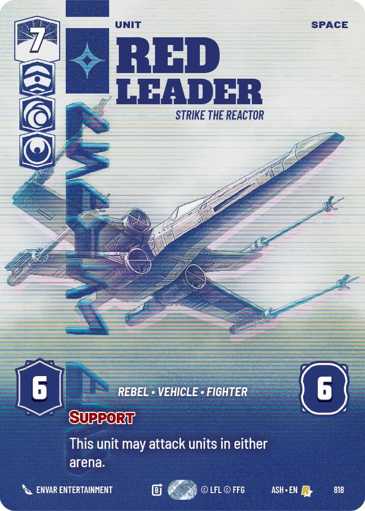 Red Leader - Strike the Reactor (818) (Prestige) (818) [Ashes of the Empire] | Cards and Coasters CA