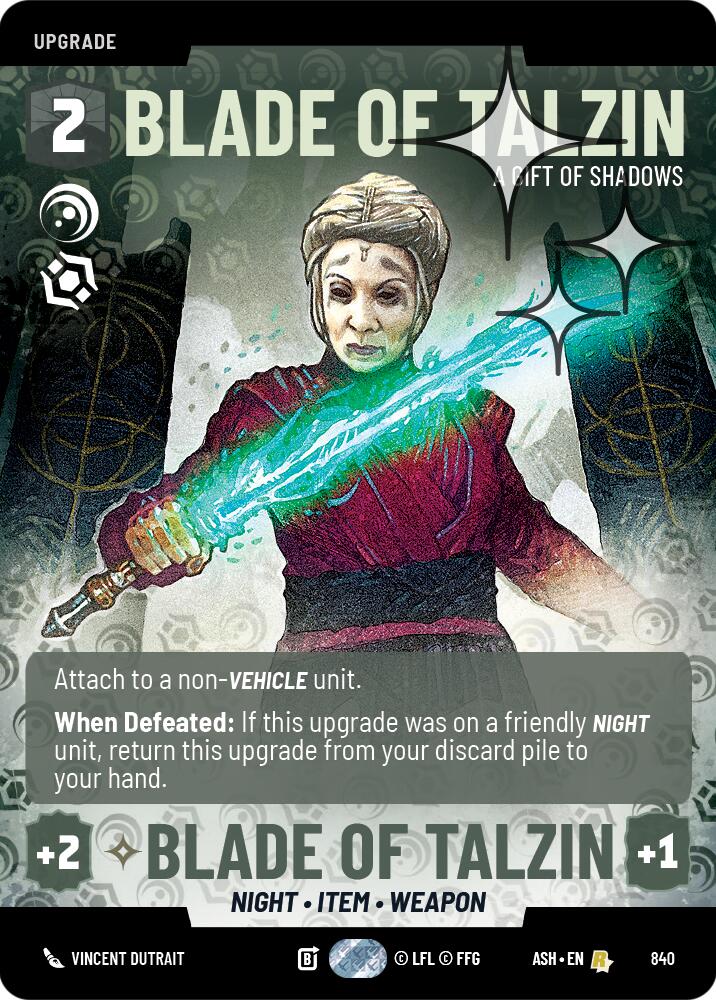 Blade of Talzin - A Gift of Shadows (840) (Prestige Foil) (840) [Ashes of the Empire] | Cards and Coasters CA