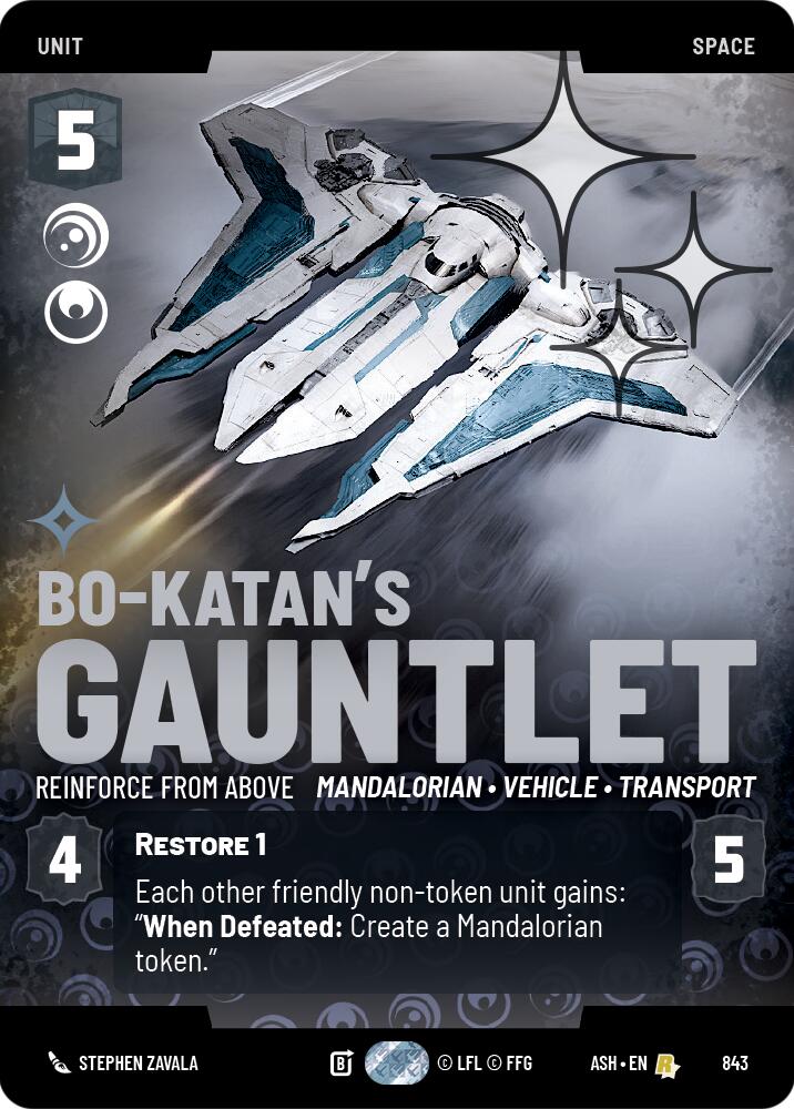 Bo-Katan's Gauntlet - Reinforce from Above (843) (Prestige Foil) (843) [Ashes of the Empire] | Cards and Coasters CA