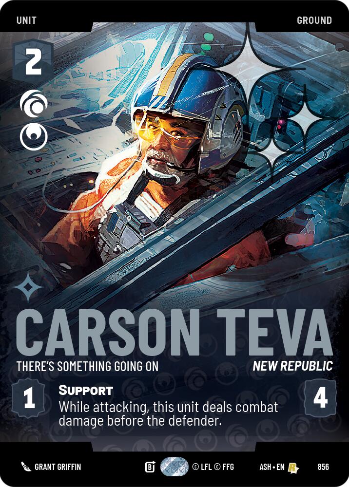 Carson Teva - There's Something Going On (856) (Prestige Foil) (856) [Ashes of the Empire] | Cards and Coasters CA