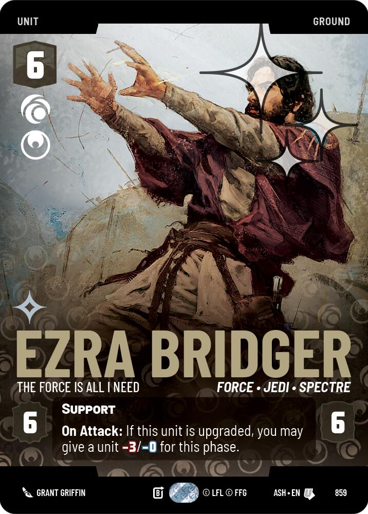 Ezra Bridger - The Force is All I Need (859) (Prestige Foil) (859) [Ashes of the Empire] | Cards and Coasters CA