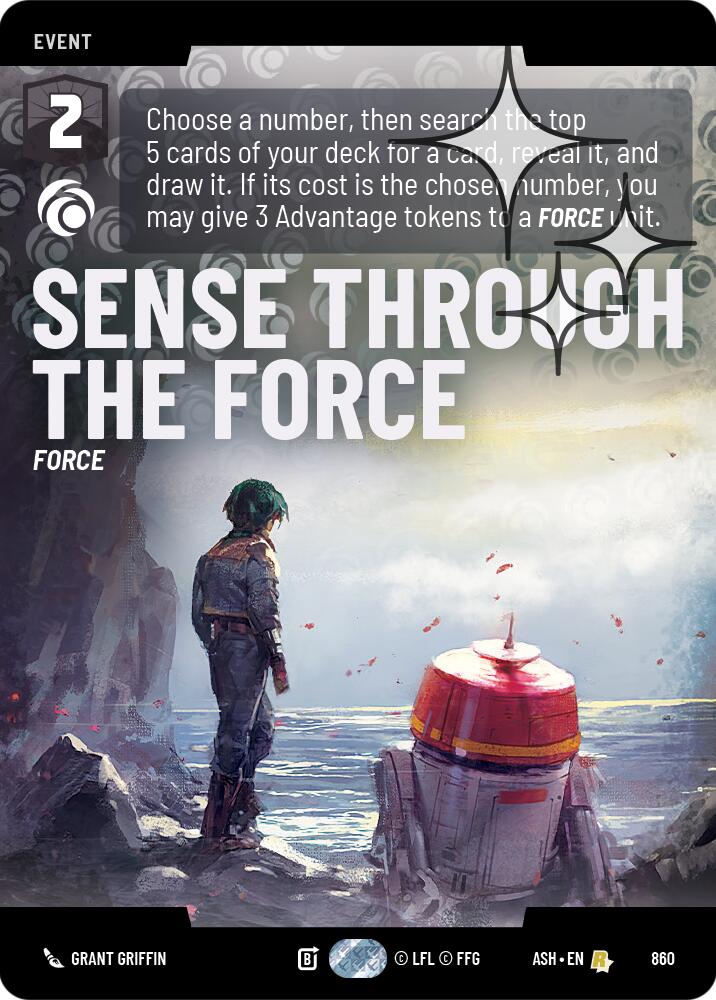 Sense Through the Force (860) (Prestige Foil) (860) [Ashes of the Empire] | Cards and Coasters CA