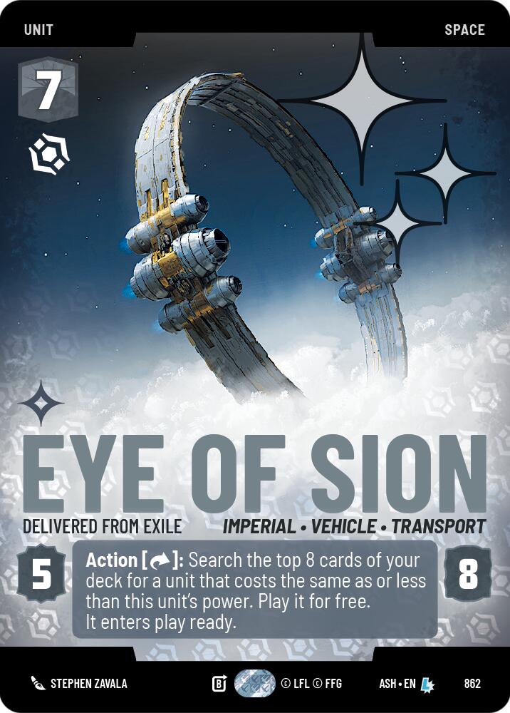 Eye of Sion - Delivered from Exile (862) (Prestige Foil) (862) [Ashes of the Empire] | Cards and Coasters CA