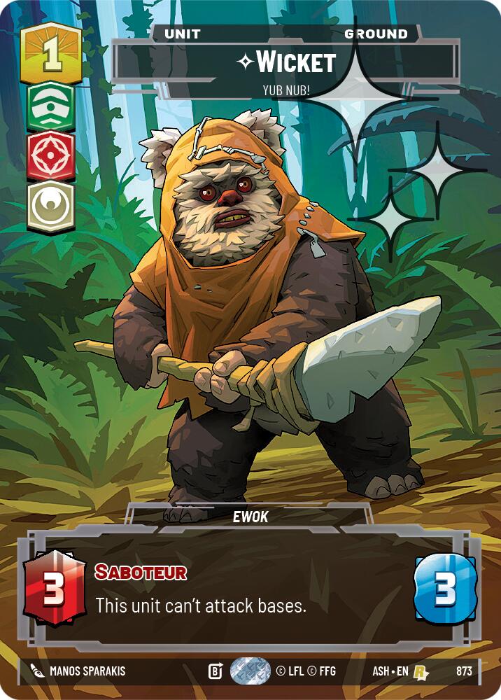Wicket - Yub Nub! (873) (Prestige Foil) (873) [Ashes of the Empire] | Cards and Coasters CA