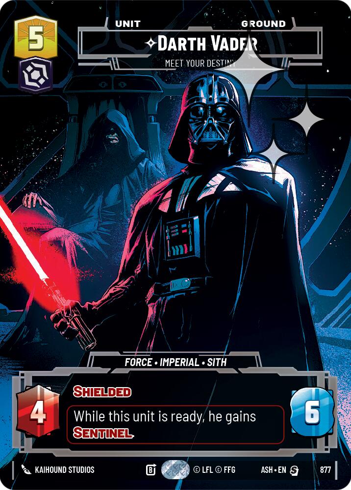 Darth Vader - Meet Your Destiny (877) (Prestige Foil) (877) [Ashes of the Empire] | Cards and Coasters CA