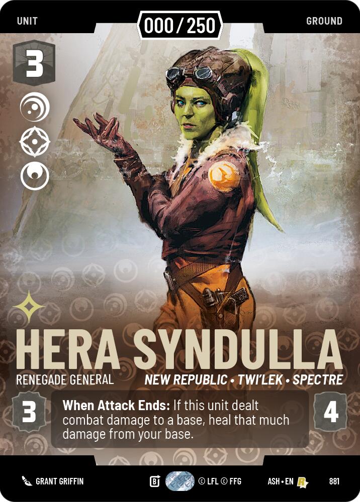 Hera Syndulla - Renegade General (881) (Serialized) (881) [Ashes of the Empire] | Cards and Coasters CA