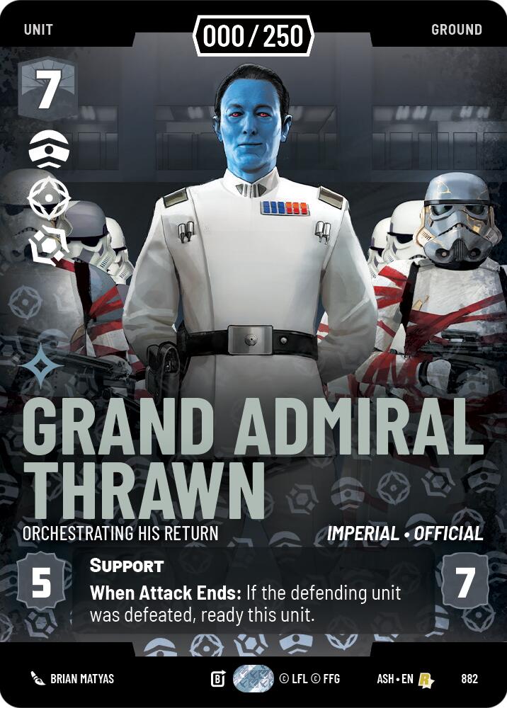 Grand Admiral Thrawn - Orchestrating His Return (882) (Serialized) (882) [Ashes of the Empire] | Cards and Coasters CA
