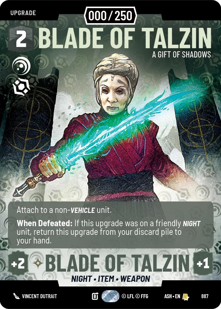 Blade of Talzin - A Gift of Shadows (887) (Serialized) (887) [Ashes of the Empire] | Cards and Coasters CA