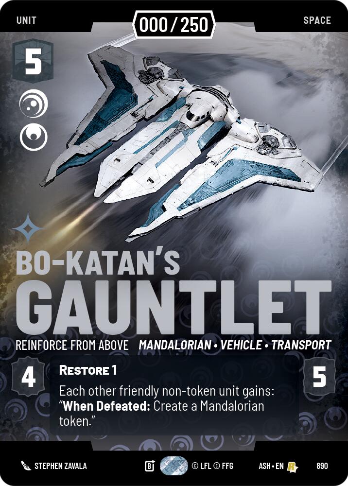 Bo-Katan's Gauntlet - Reinforce from Above (890) (Serialized) (890) [Ashes of the Empire] | Cards and Coasters CA