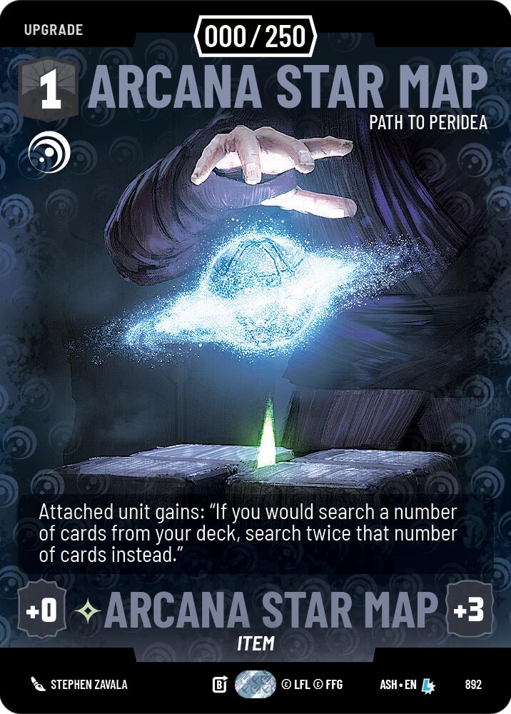 Arcana Star Map - Path to Peridea (892) (Serialized) (892) [Ashes of the Empire] | Cards and Coasters CA