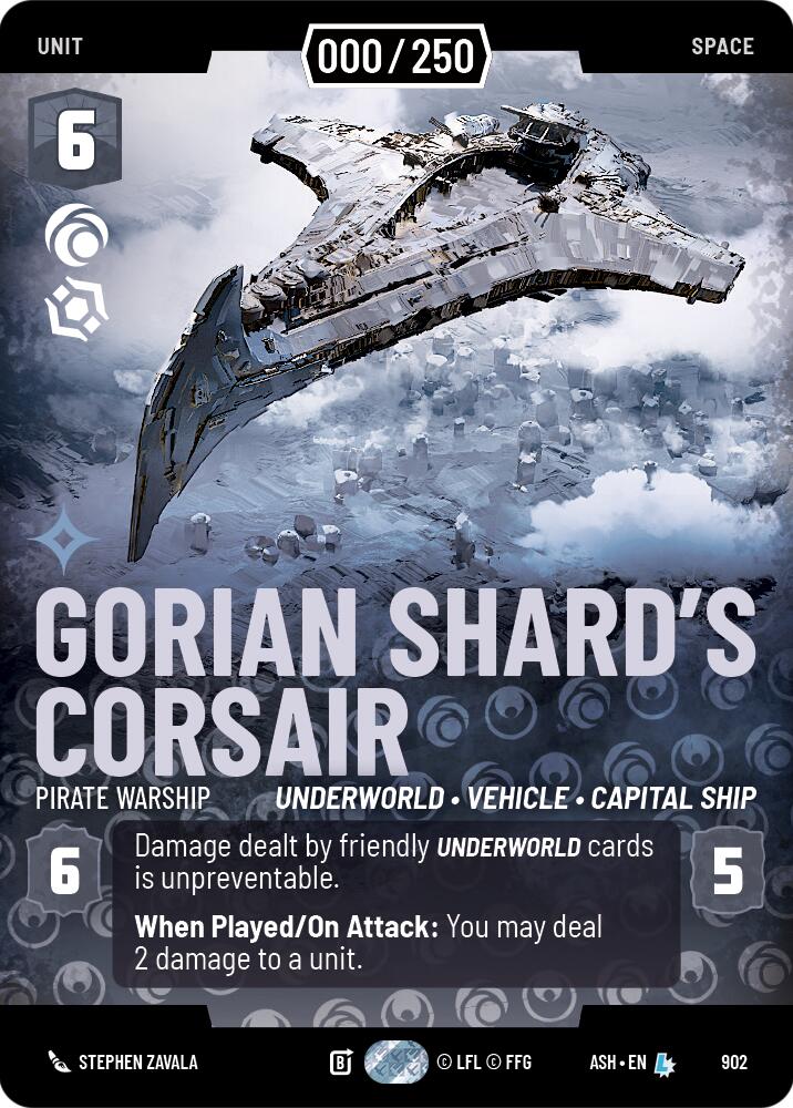 Gorian Shard's Corsair - Pirate Warship (902) (Serialized) (902) [Ashes of the Empire] | Cards and Coasters CA