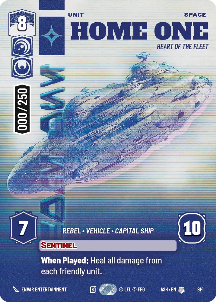 Home One - Heart of the Fleet (914) (Serialized) (914) [Ashes of the Empire] | Cards and Coasters CA