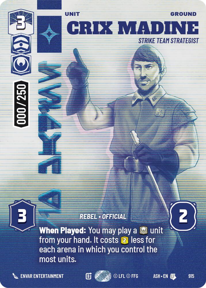 Crix Madine - Strike Team Strategist (915) (Serialized) (915) [Ashes of the Empire] | Cards and Coasters CA