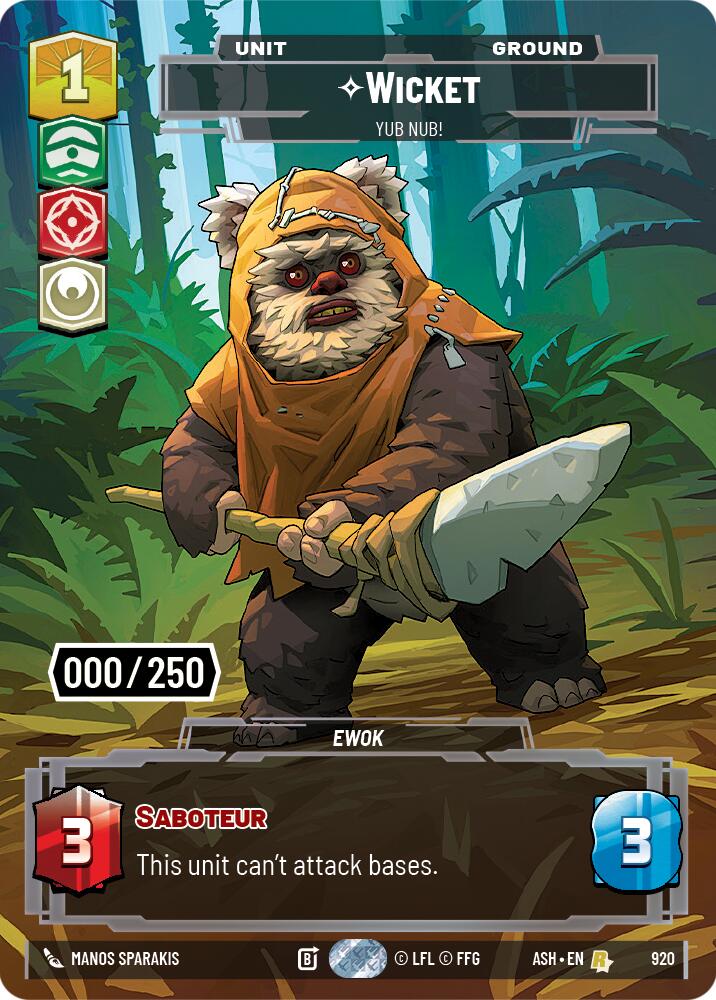 Wicket - Yub Nub! (920) (Serialized) (920) [Ashes of the Empire] | Cards and Coasters CA