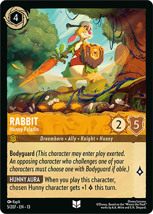 Rabbit - Hunny Paladin (5/207) [Attack of the Vine!] | Cards and Coasters CA