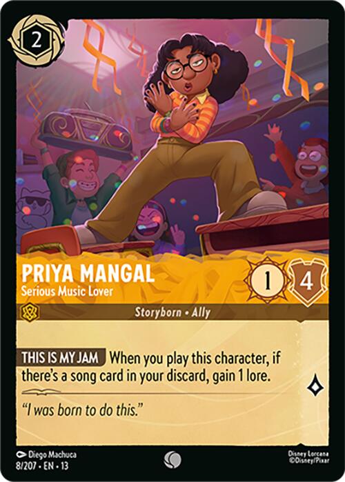 Priya Mangal - Serious Music Lover (8/207) [Attack of the Vine!] | Cards and Coasters CA