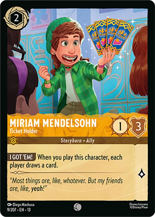Miriam Mendelsohn - Ticket Holder (9/207) [Attack of the Vine!] | Cards and Coasters CA