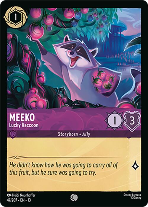 Meeko - Lucky Raccoon (47/207) [Attack of the Vine!] | Cards and Coasters CA