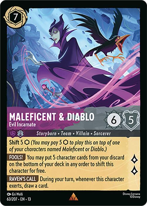 Maleficent & Diablo - Evil Incarnate (63/207) [Attack of the Vine!] | Cards and Coasters CA