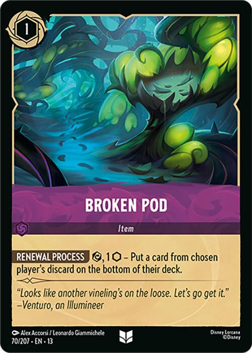 Broken Pod (70/207) [Attack of the Vine!] | Cards and Coasters CA