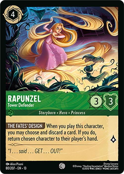 Rapunzel - Tower Defender (80/207) [Attack of the Vine!] | Cards and Coasters CA