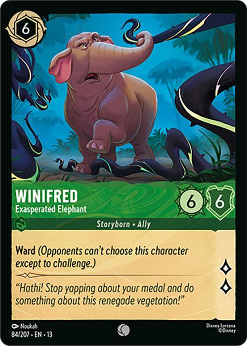 Winifred - Exasperated Elephant (84/207) [Attack of the Vine!] | Cards and Coasters CA