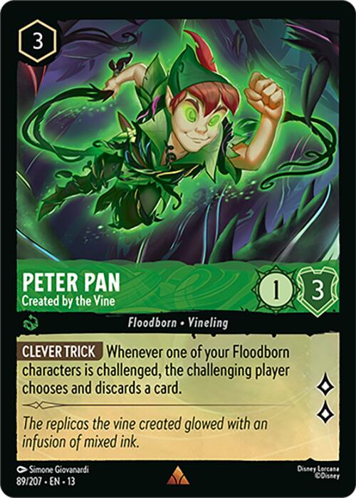 Peter Pan - Created by the Vine (89/207) [Attack of the Vine!] | Cards and Coasters CA