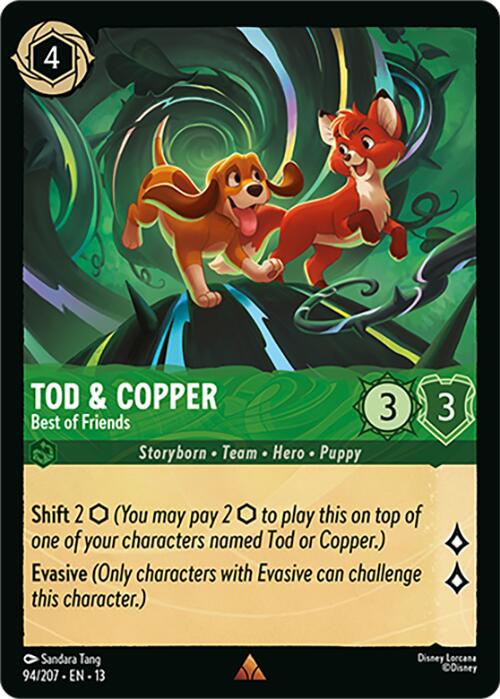 Tod & Copper - Best of Friends (94/207) [Attack of the Vine!] | Cards and Coasters CA