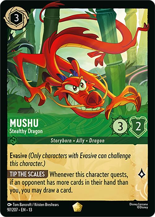 Mushu - Stealthy Dragon (97/207) [Attack of the Vine!] | Cards and Coasters CA