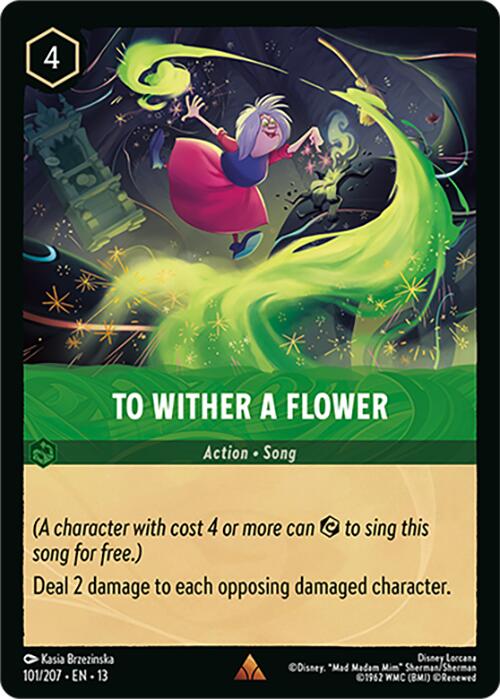 To Wither a Flower (101/207) [Attack of the Vine!] | Cards and Coasters CA
