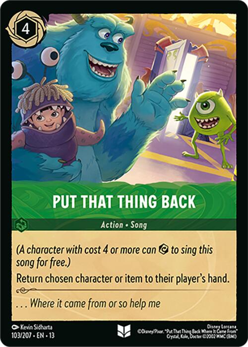 Put That Thing Back (103/207) [Attack of the Vine!] | Cards and Coasters CA