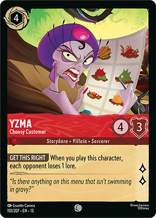 Yzma - Choosy Customer (110/204) [Attack of the Vine!] | Cards and Coasters CA